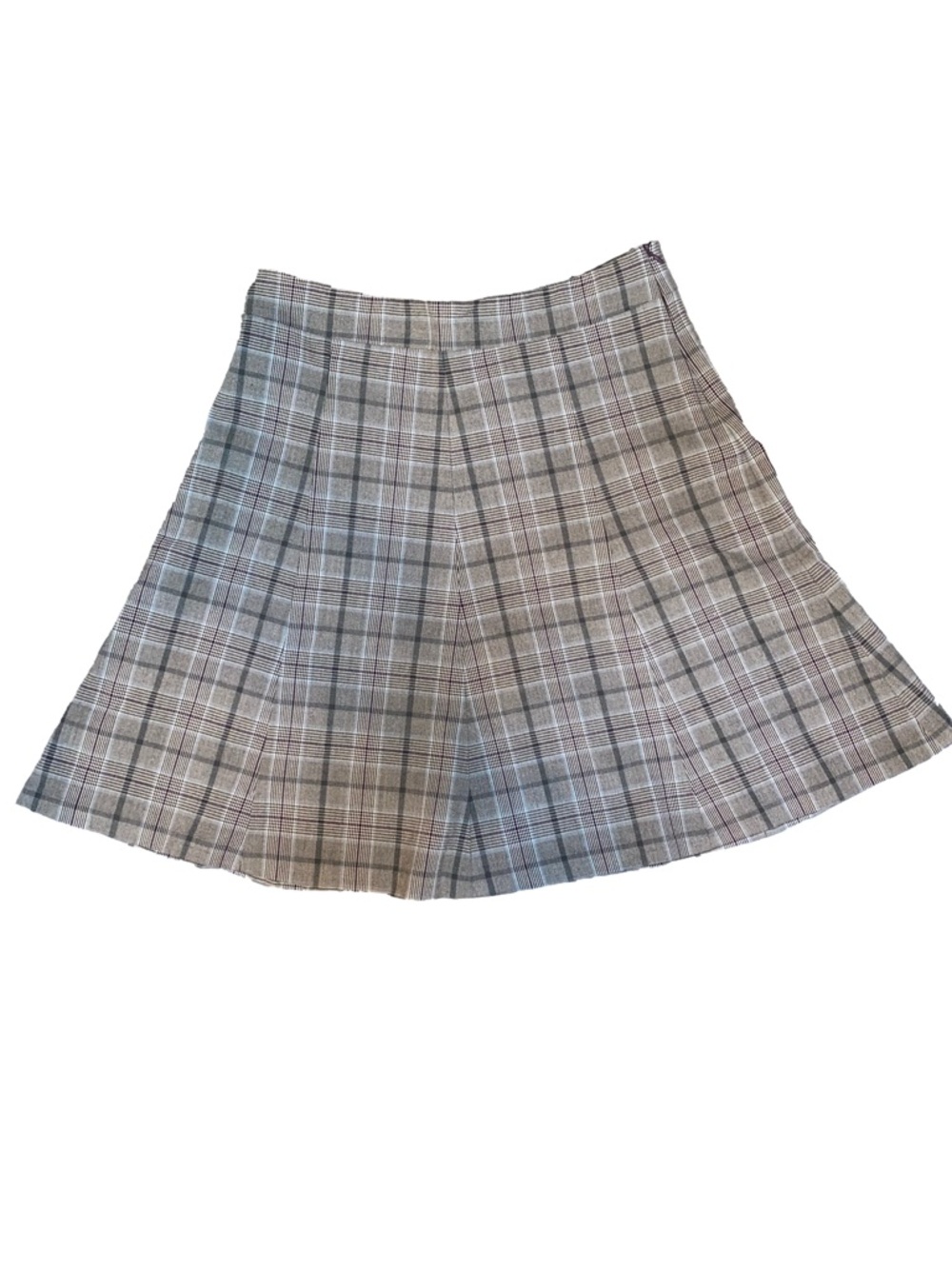 Covington Petite Plaid Pleated A-Line Skirt Lined Size 12P